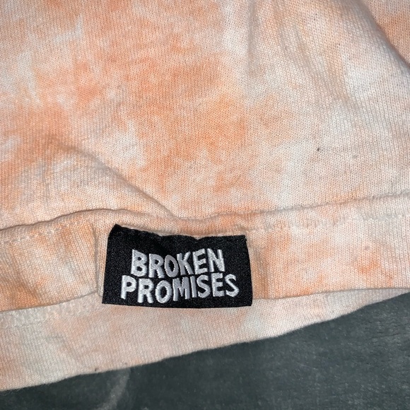 Broken Promises Orange Tie-Dye Graphic T-Shirt - Picture 4 of 4